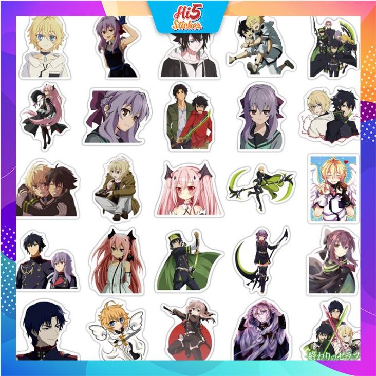 Sticker Hình Dán Trang Trí Anime Thiên Thần Diệt Thế SeraphoftheEnd ms#243