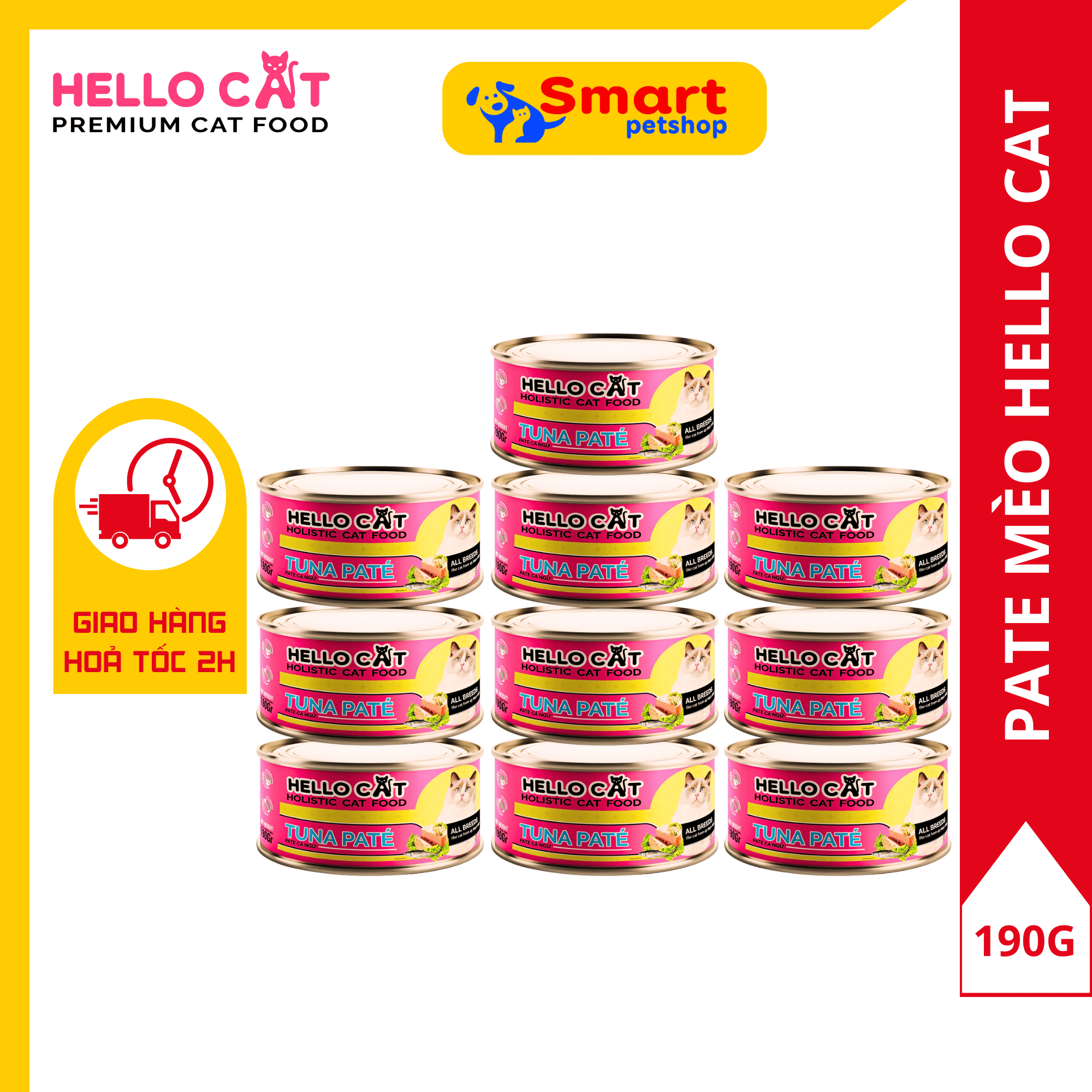 Pate Cho Mèo Vị Cá Ngừ - Hello Cat Tuna Pate 190G