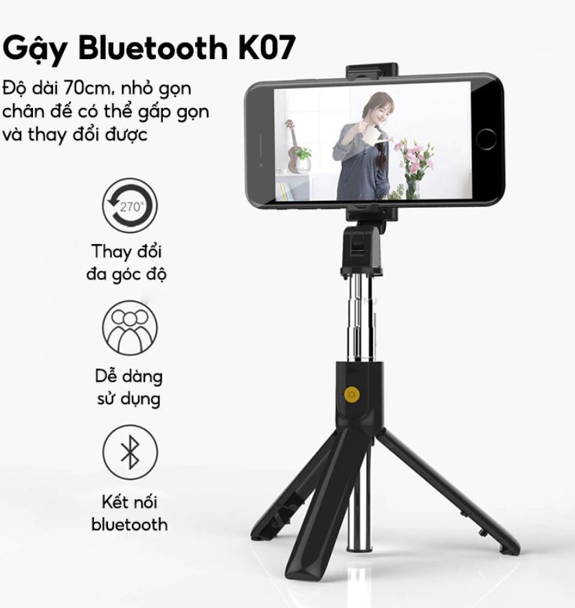 Cây Livestream, Quay TikTok, Giá Đỡ Điện thoại Chụp Hình, Chụp Ảnh