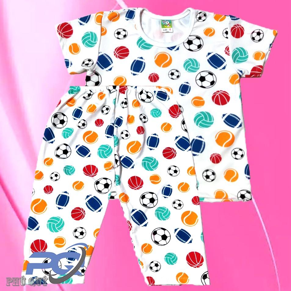 Đồ Bộ Sát Nách Cổ Tròn Thun Cotton cho Bé
