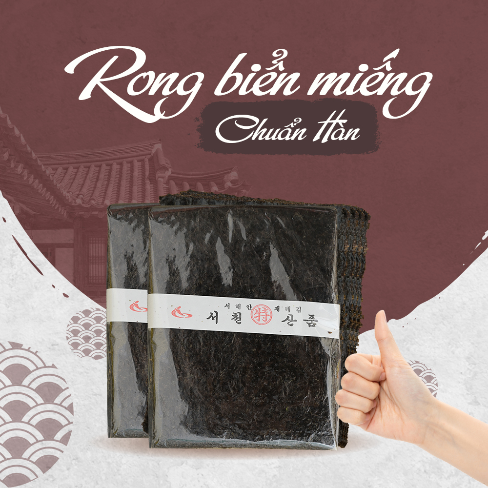 Rong biển miếng to truyền thống Hàn Quốc