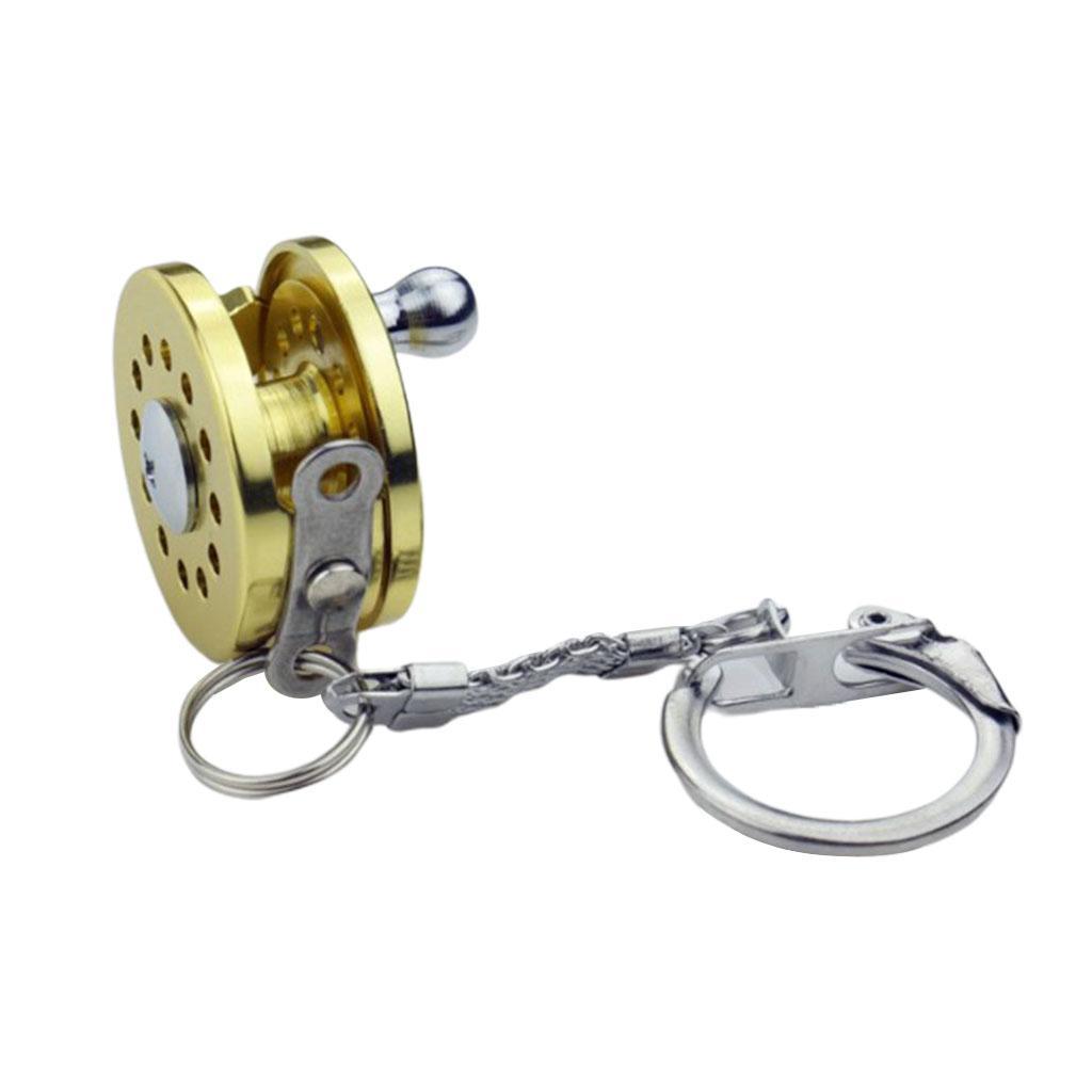 Aluminum Alloy Key Mini Fishing Chains Pendant Decoration Gold