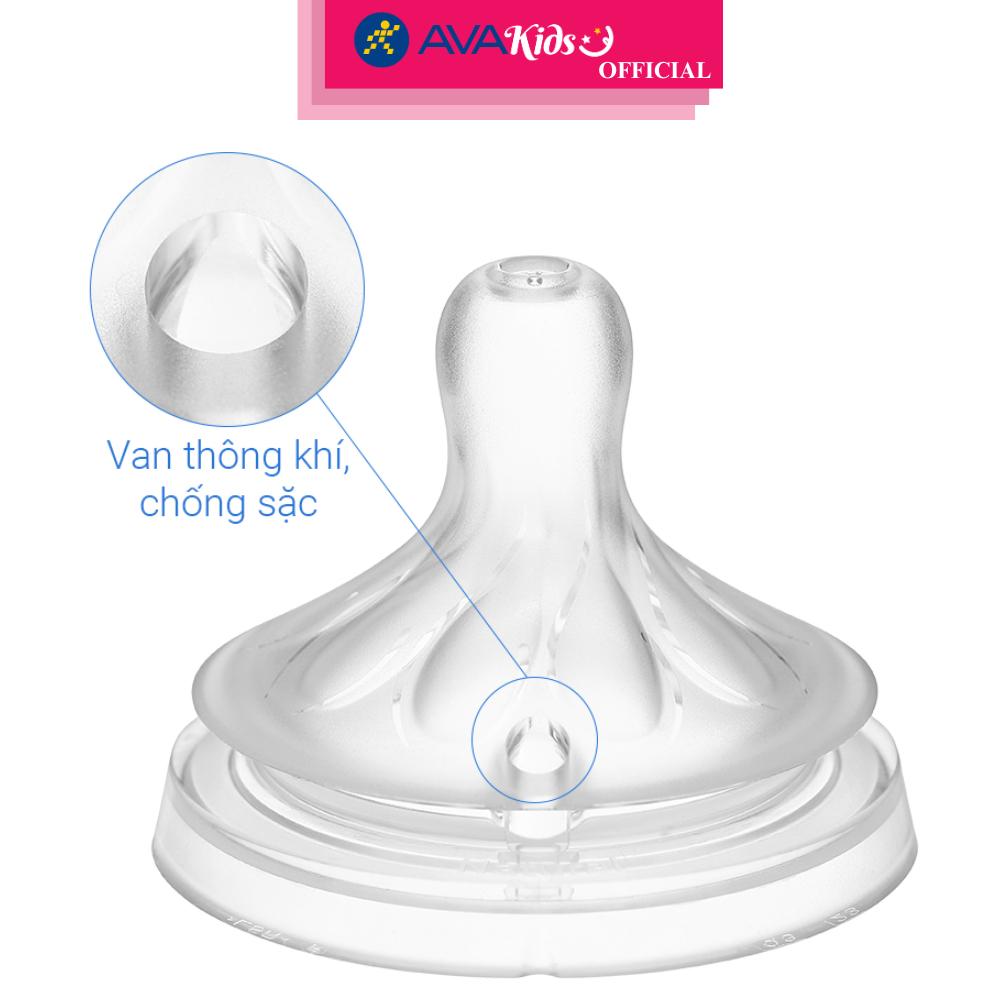 Bộ 2 núm ti Philips Avent SCY962/02 cổ rộng size 2 (0 - 1 tháng) - Hàng Chính Hãng