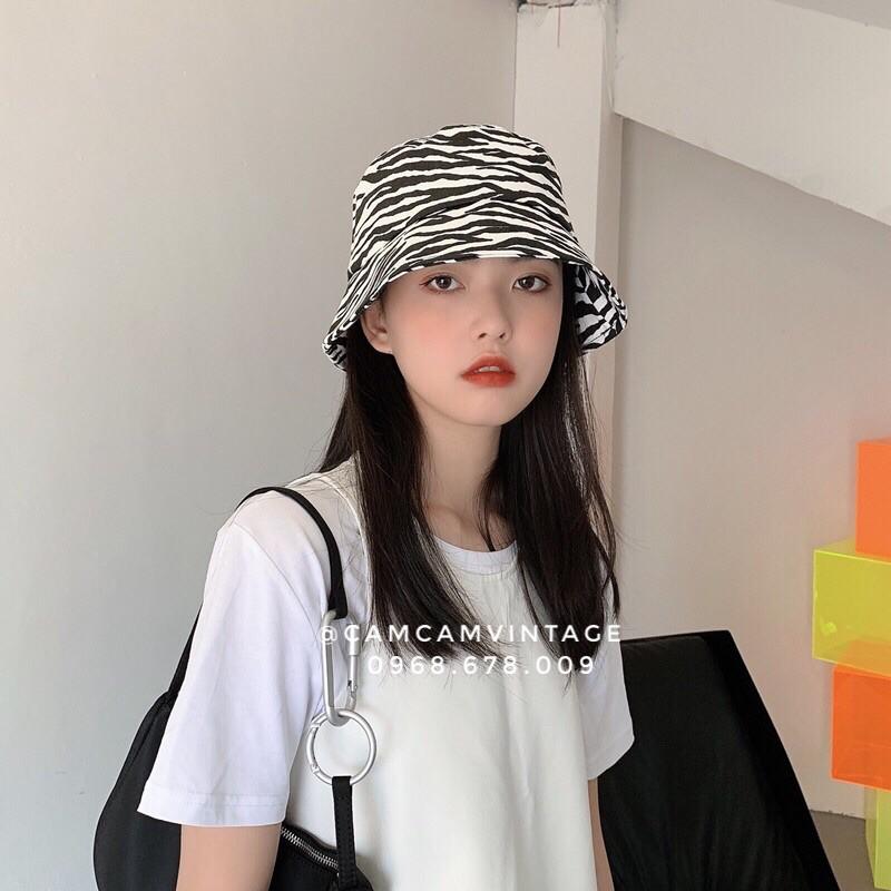 NÓN BUCKET , MŨ BUCKET SỤP ULZZANG NGỰA VẰN CÁ TÍNH