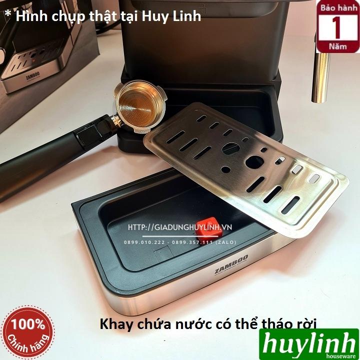 Máy pha cafe gia đình Zamboo ZB-93CF + Tặng máy xay ZB-100GR + 500gr cà phê hạt nguyên chất - Hàng chính hãng