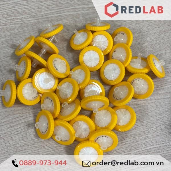 Đầu lọc Syringe Nylon đường kính 33mm, lỗ lọc 0.45um không tiệt trùng Finetech Nylon033N045I