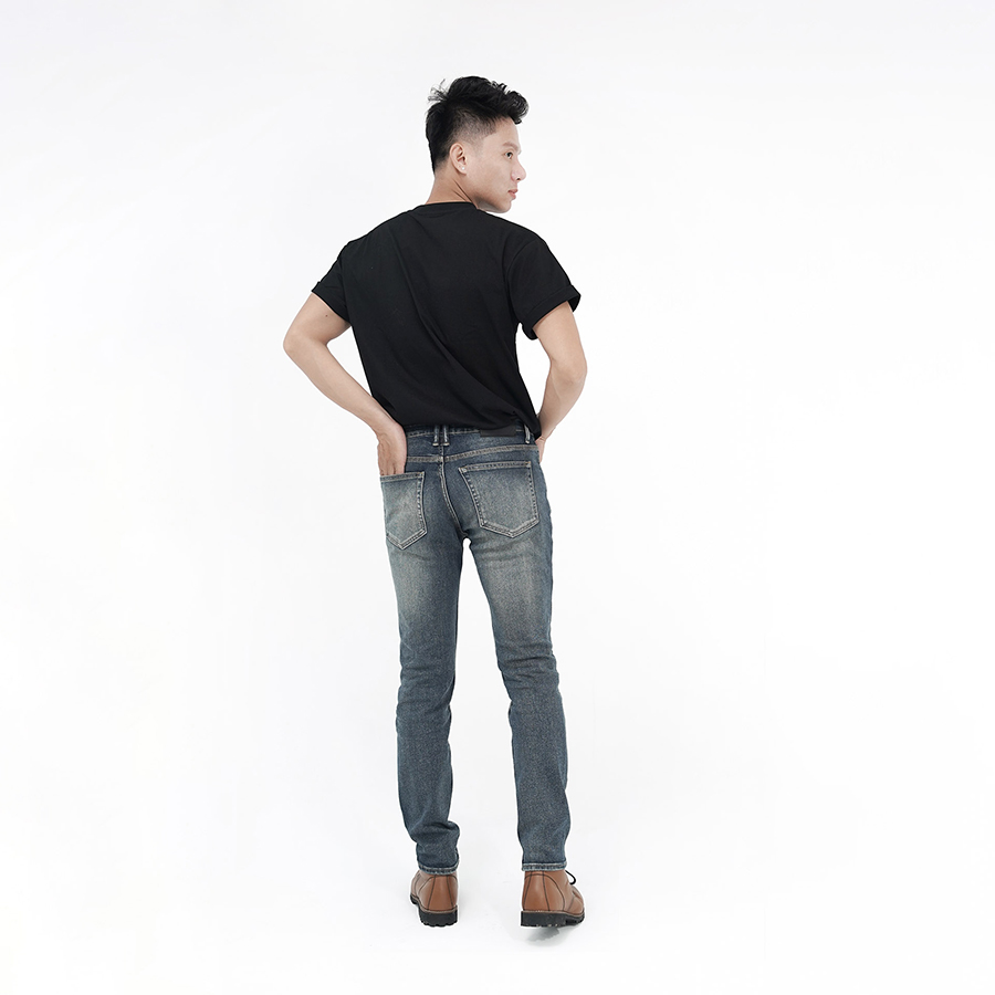 Quần Jeans Nam  Cao Cấp HUNTER X-RAYS Form Slimfit Thun Xanh Phủ Dơ Bụi Thời Trang  D26