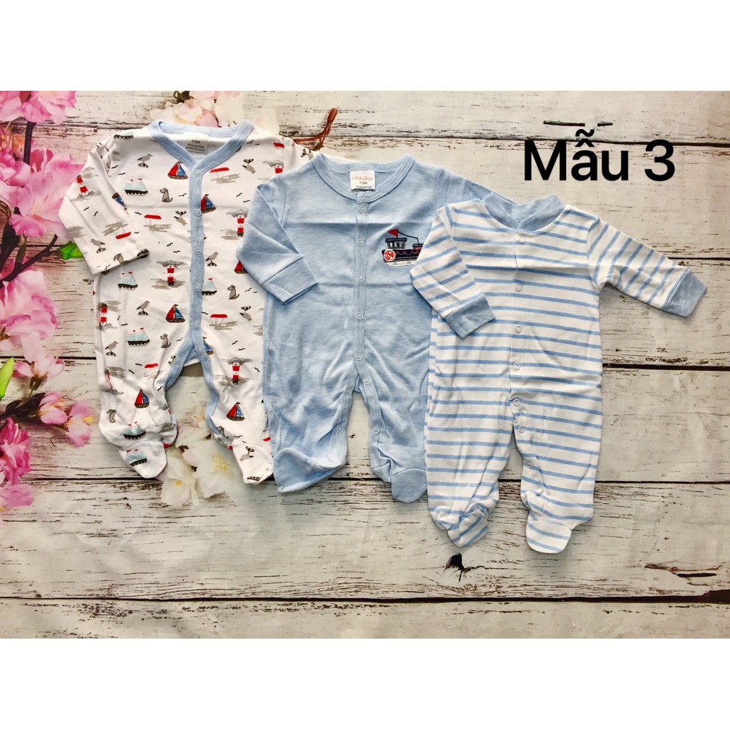 Set 3c body dài tay liền tất cho bé trai