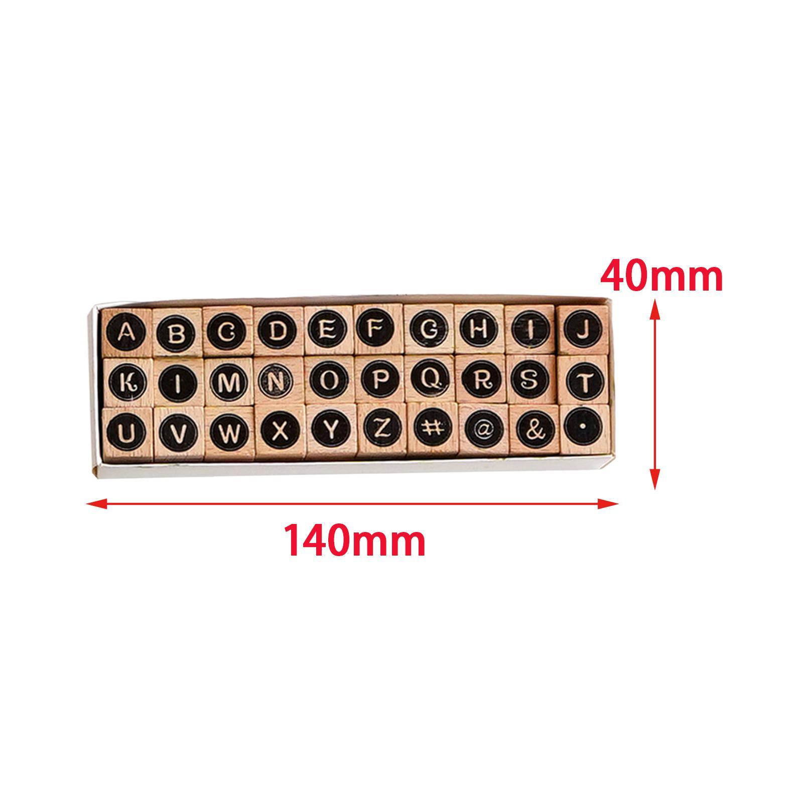 2 Set of Wooden Letters Rubber Stamp Set Scrapbook Stationery DIY Art