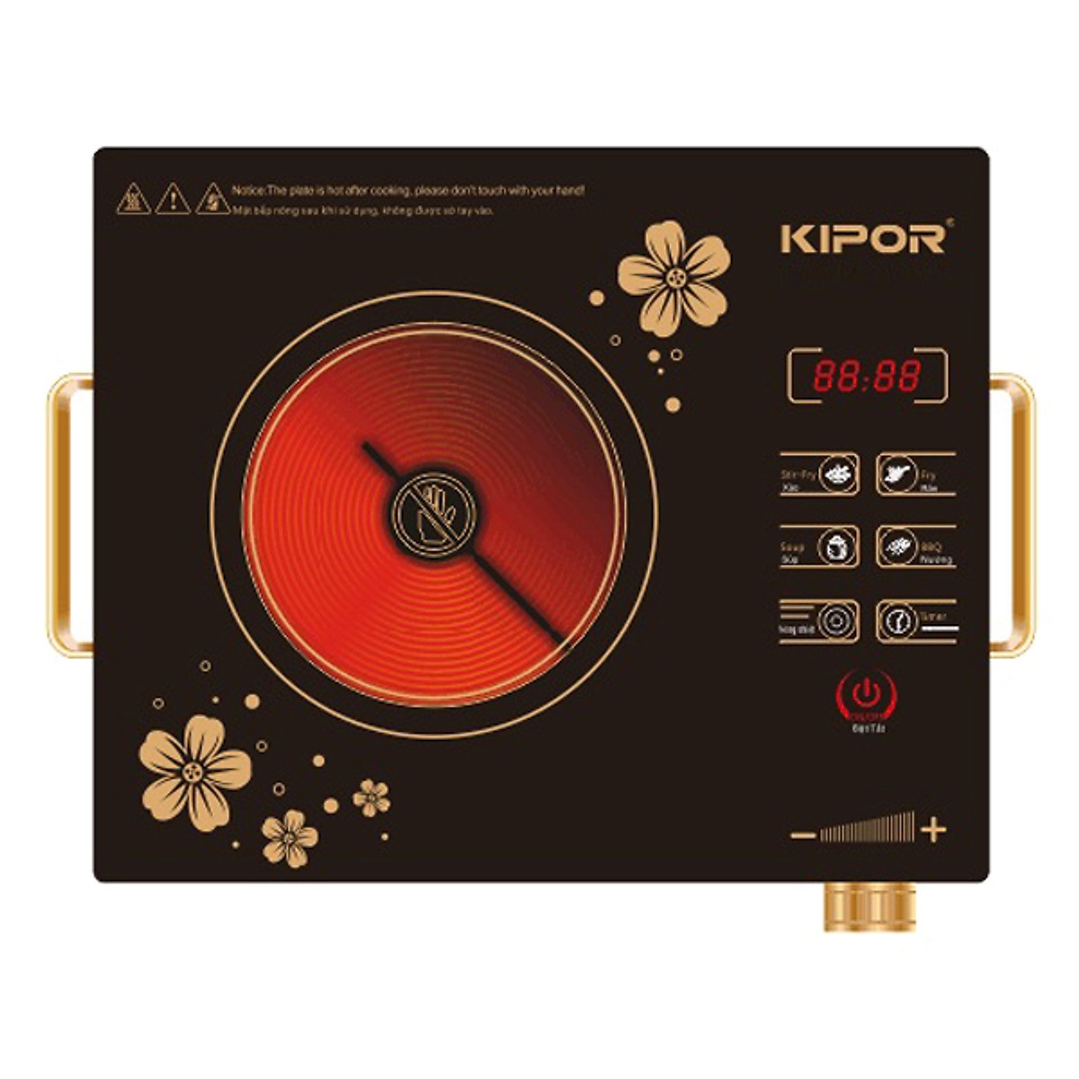 Bếp Hồng Ngoại Đơn Cảm Ứng KIPOR KP-IF856 Kèm Nồi Lẩu Inox  - Hàng Chính Hãng
