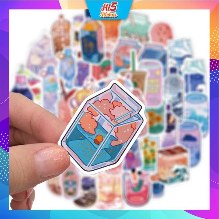 Sticker Hình Dán Trang Trí Các Thức Uống Sành Điệu ms#223