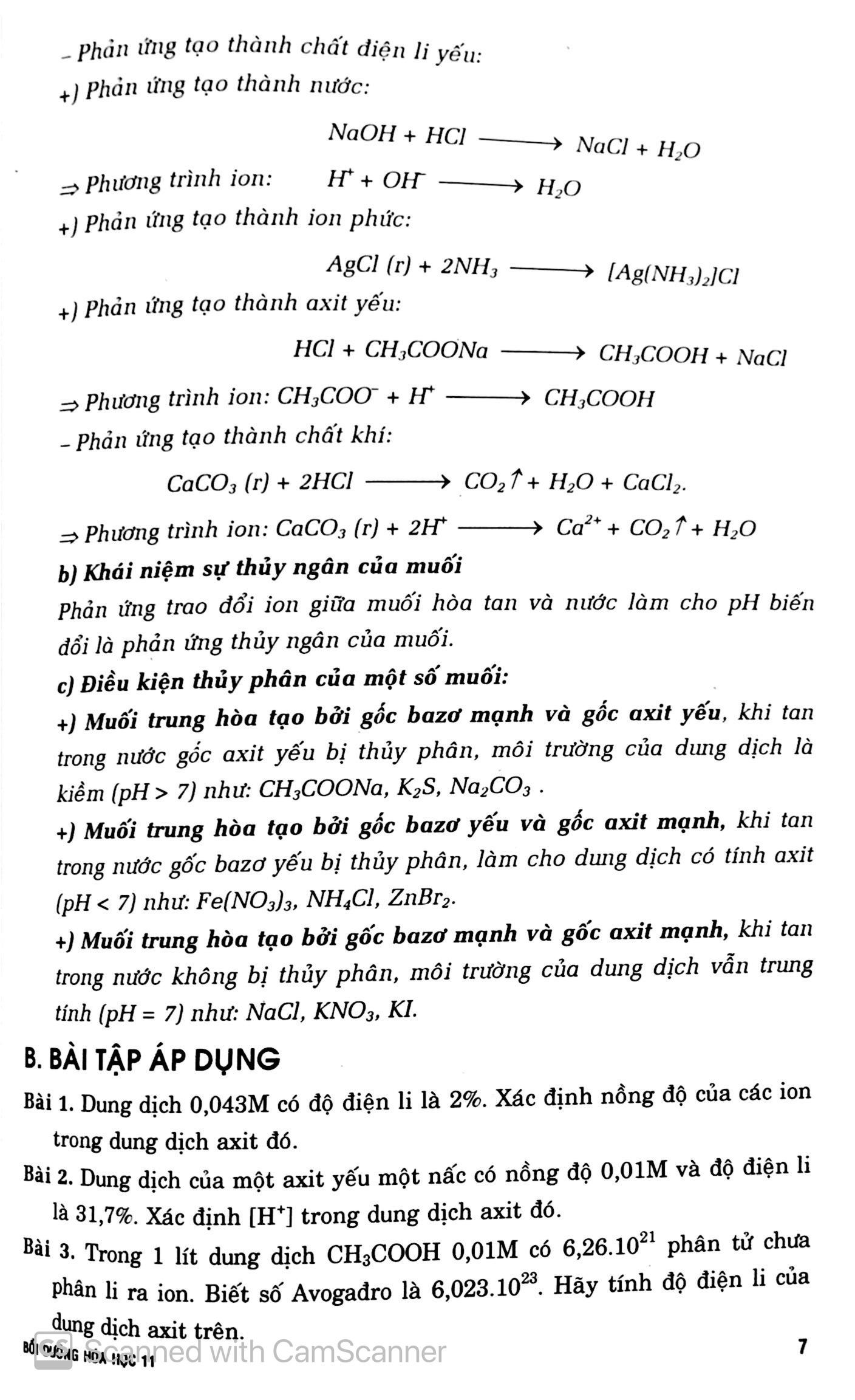 Bồi Dưỡng Hóa Học 11