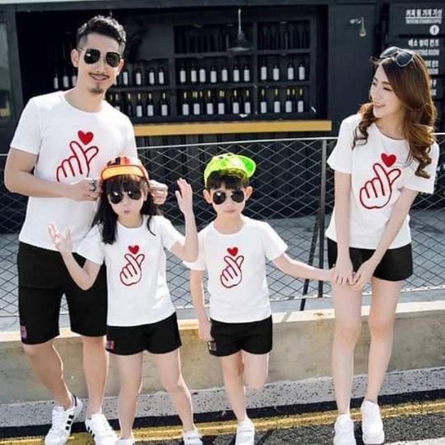 Áo thun, Áo gia đình thả tim đáng yêu