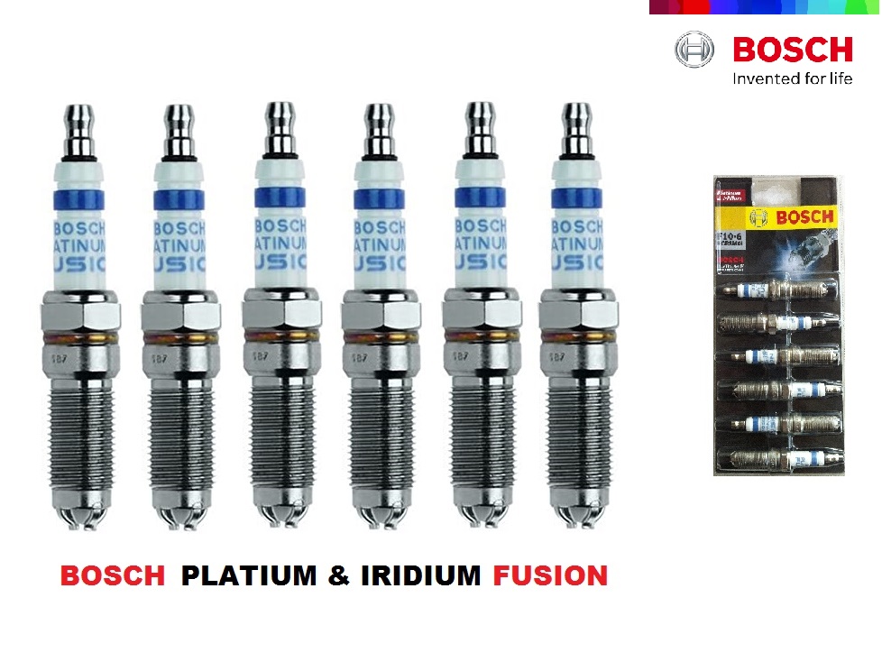 Bộ Bugi Chân Côn (4 Chấu) Bosch Platium-Iridium Jeep Grand Cherokee IV 3.6, Wrangler III 3.6, Mazda CX9, Land Rover Evoque