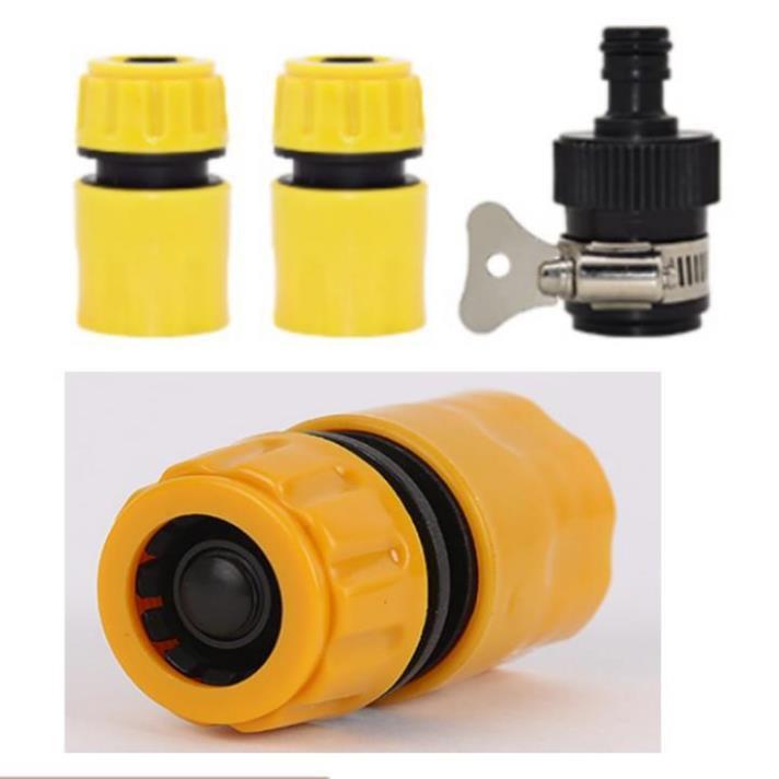 ️ Bộ dây vòi xịt nước rửa xe, tưới cây . tăng áp 3 lần, loại 15m 206622-5 cút sập,nối đen+ tặng mở chai