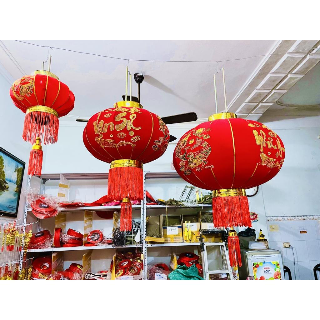 Đèn Lồng Đỏ Vải Nhung Treo Trang Trí Tết Nhiều Kích Cỡ Lựa Chọn