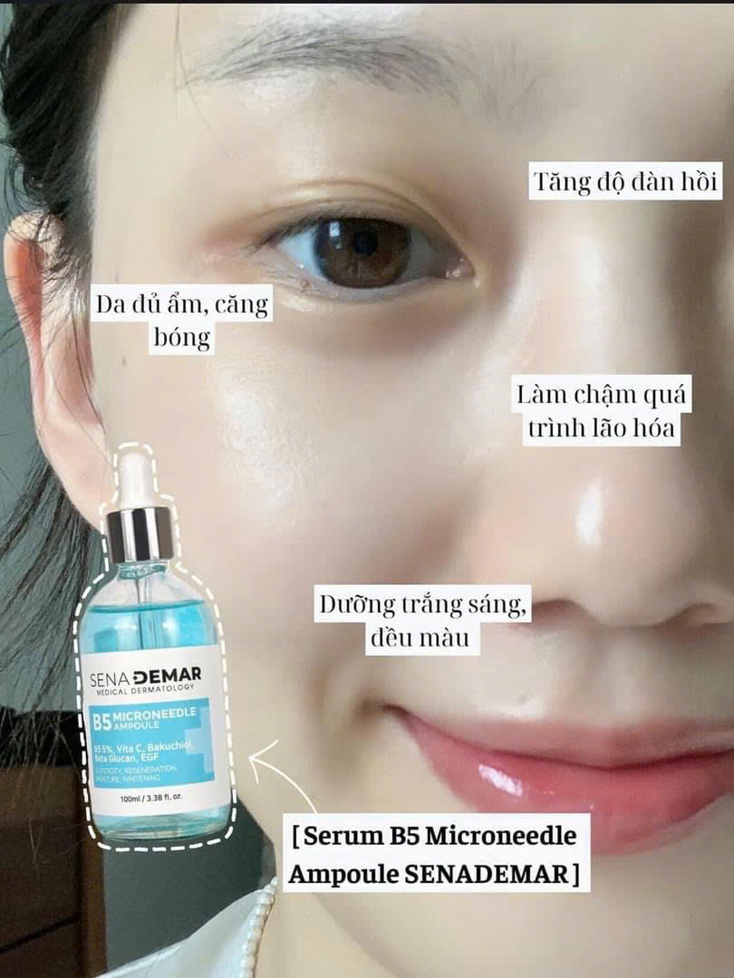 Serum B5 Senademar 100ml hạn 2027 microneedle ampoule Phục Hồi Da Cấp Ẩm Ngăn Ngừa Lão Hoá.