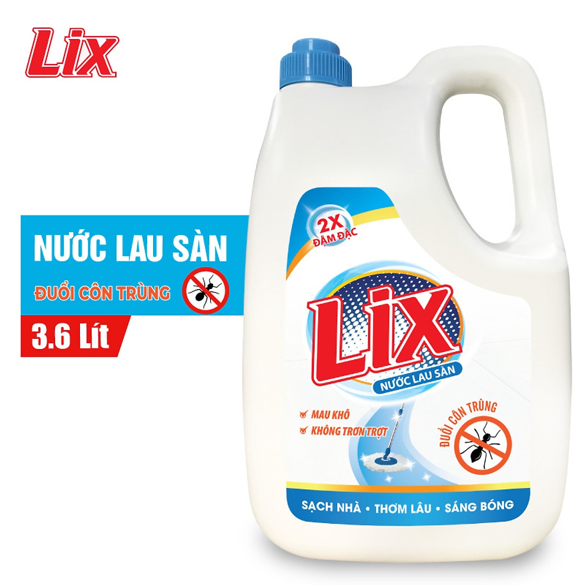 Nước lau sàn Lix đuổi côn trùng dung tích 3.6L - LD360