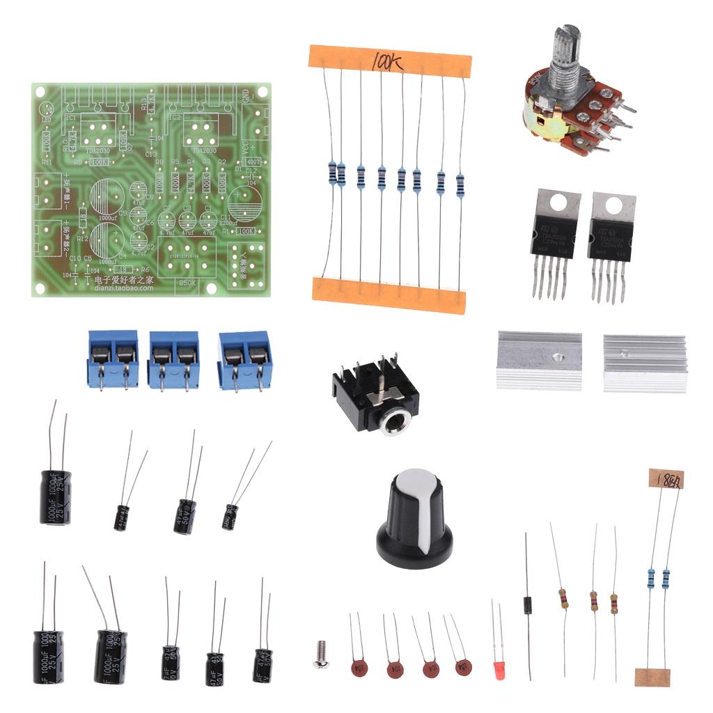 15W+15W Power Amplifier Module 12V DIY Kit 2.0 Dual-Channel Board for Study