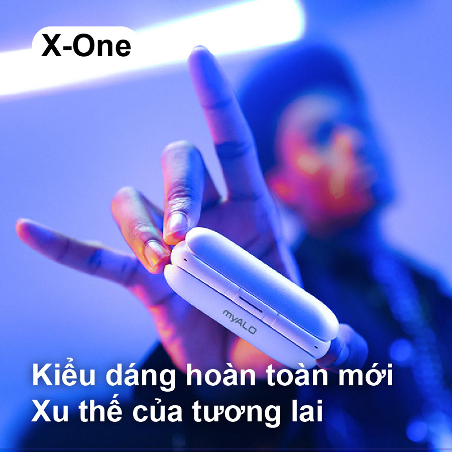 Tai nghe không dây myALO X-One: tai nghe Bluetooth 5.3 | Pin 23 giờ | Chống nước IPX4 | Điều khiển cảm ứng thông minh | Thiết kế trượt mở độc đáo đạt giải thưởng IF Design Award 2022 | Hàng chính hãng