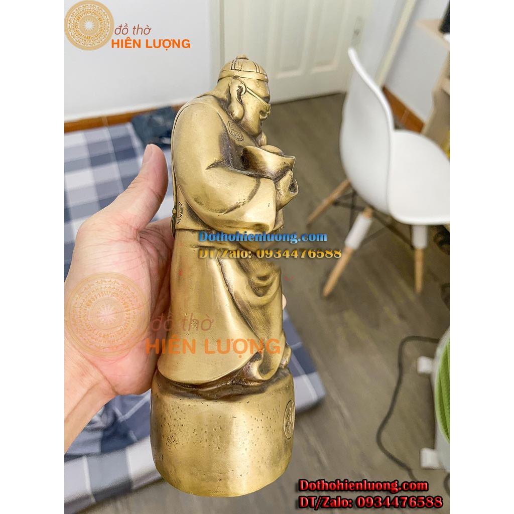 Tượng Lão Quản Gia Bằng Đồng Thau Nguyên Chất Cao 22cm - Vật Phẩm Phong Thủy