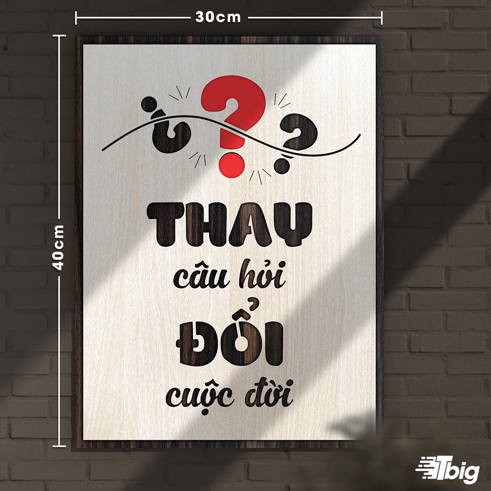 Tranh động lực TBIG125: Thay câu hỏi đổi cuộc đời 30x40cm