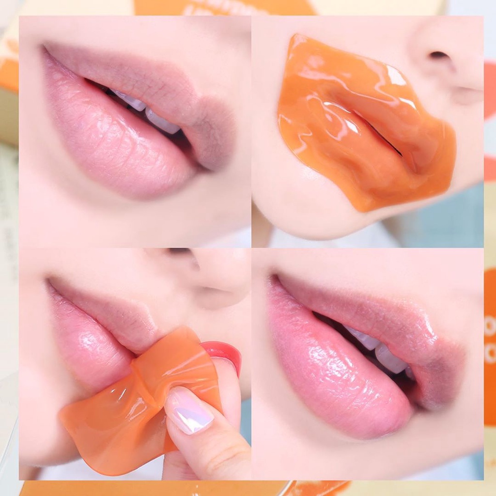 Mặt nạ môi dưỡng ẩm, mờ thâm cho môi hồng hào, mềm mại Hàn Quốc Dearmay Vita Hydrogel Lip Patch