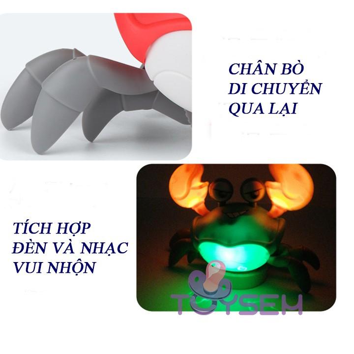 Đồ chơi trẻ em cua tinh nghịch biết bò có đèn và nhạc điều khiển bằng vổ vui nhộn - Quà tặng sinh nhật cho bé