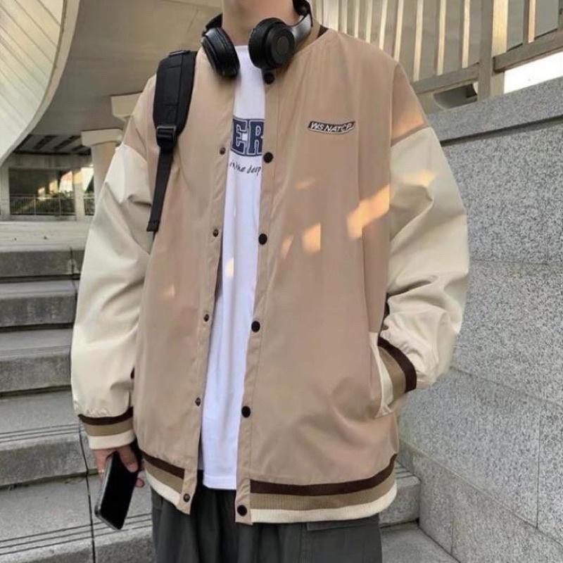 Áo Khoác Dù BOMBER WAS (màu Đen/Nâu)/ Jacket   Form Rộng Tay Dài Ulzzang Unisex