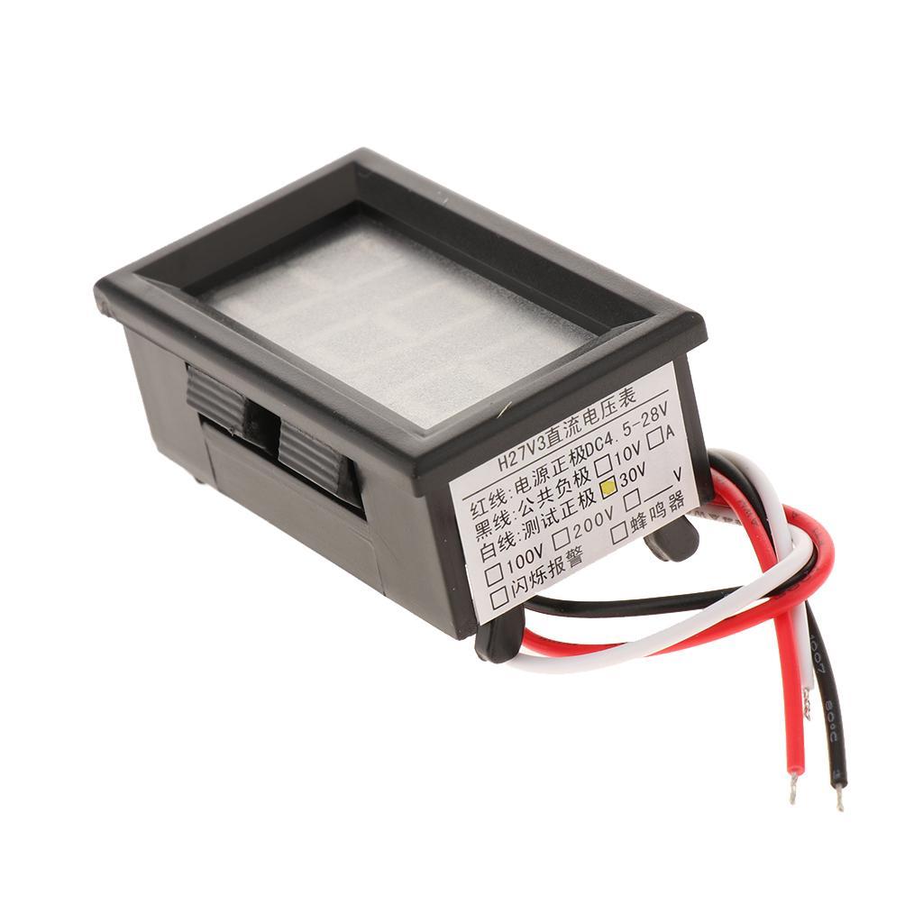 2-4pack DC 0-30V 3 Wire Digital DC Voltmeter 0.56in LED Display Green