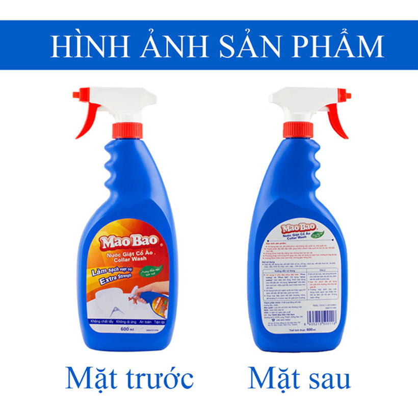 Combo 03 Chai Nước Giặt Cổ Áo Mao Bao 600ml