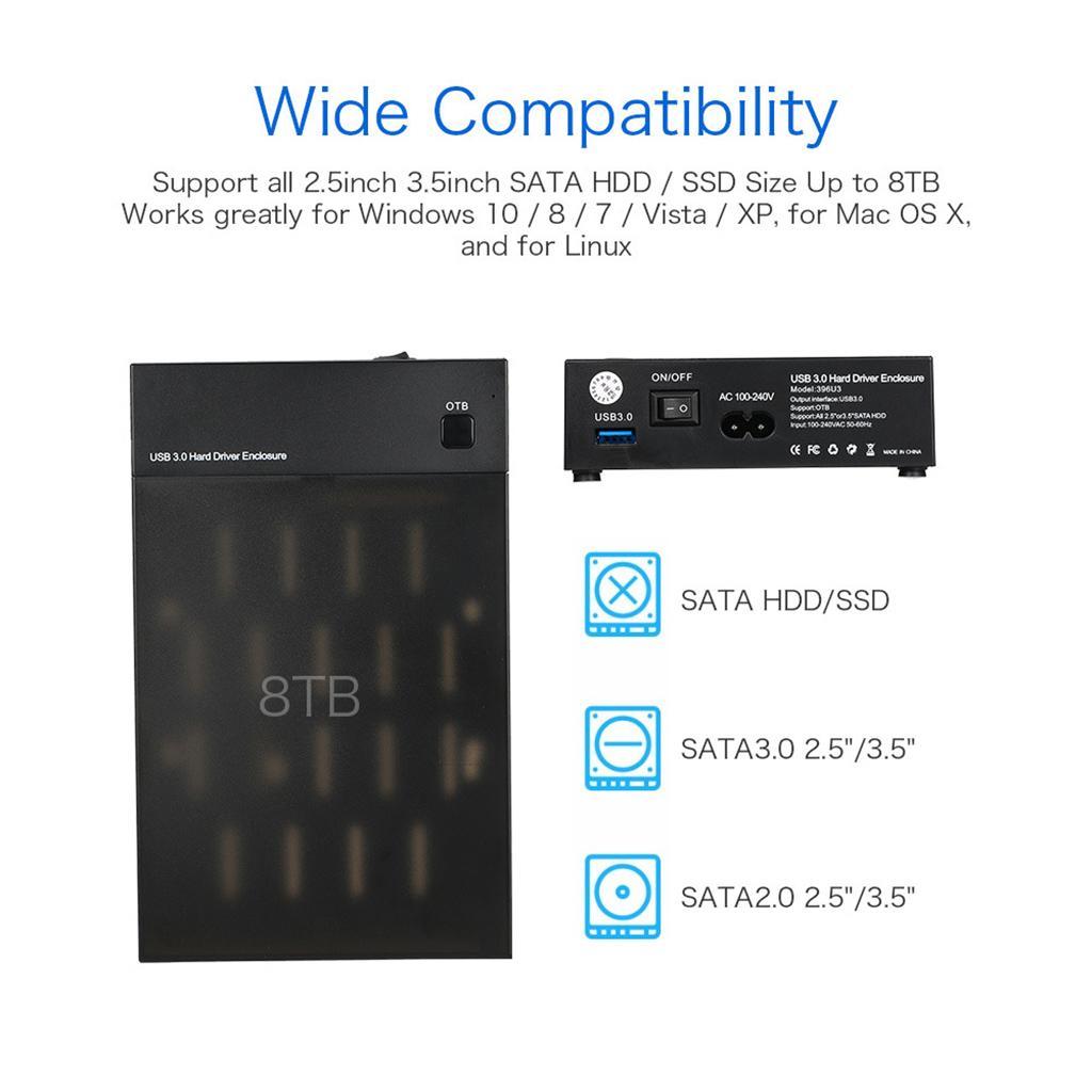 3.5 inch USB 3.0 HDD Box HDD Hard Disk Drive External HDD Enclosure