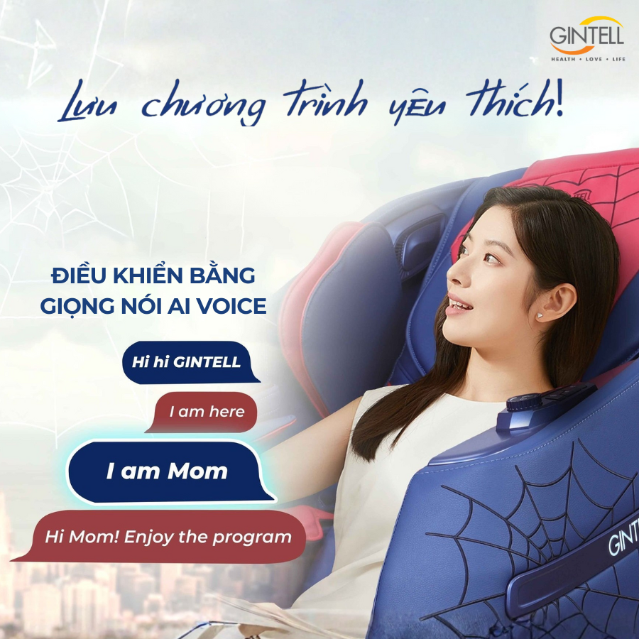 [PHIÊN BẢN GIỚI HẠN] Ghế Spider-Man Massage Toàn Thân GINTELL | 24 Tháng Bảo Hành Chính Hãng