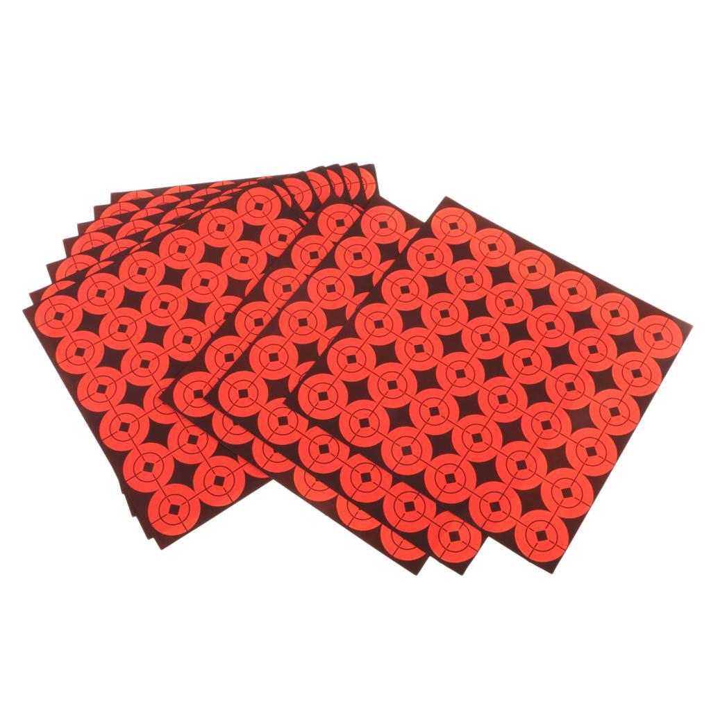 1080Pcs Target Stickers Self Adhesive Target for Fluorescent Orange
