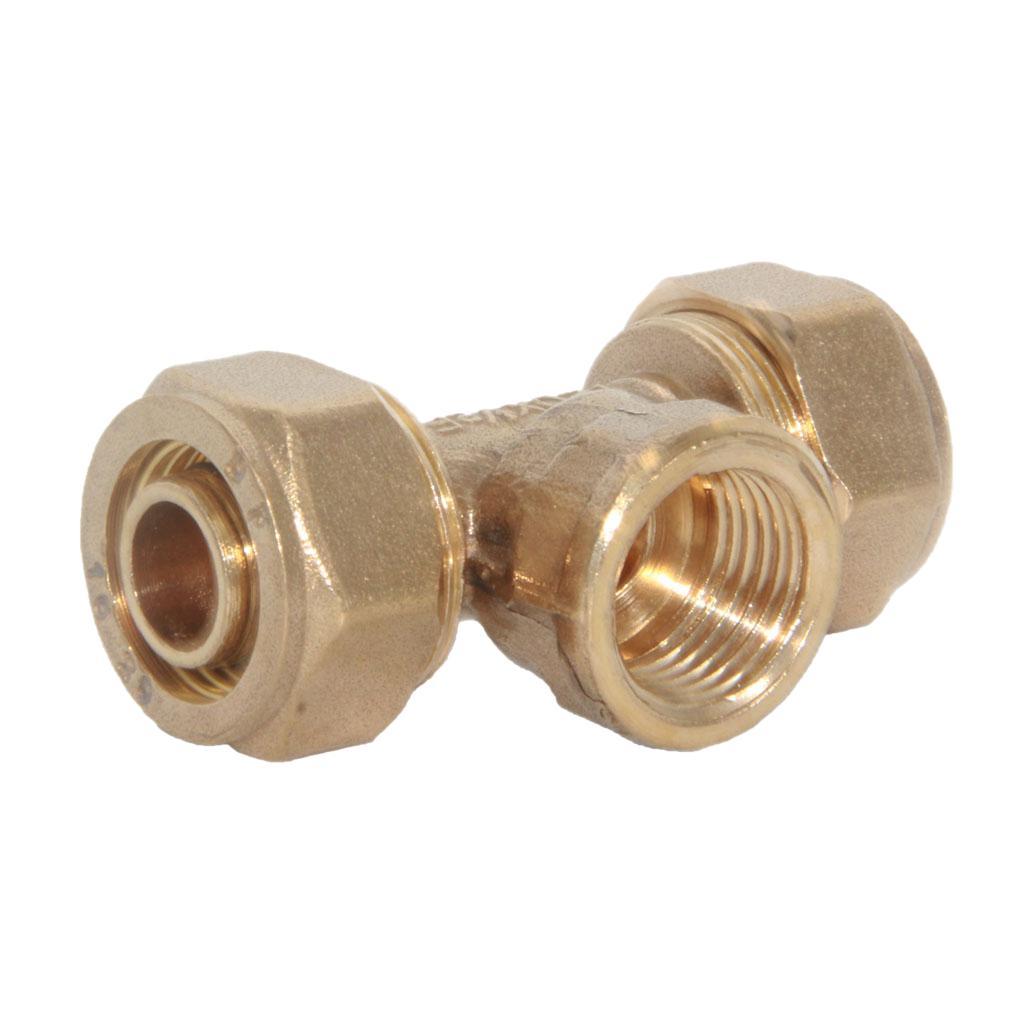 Thread T-type 3-Way Tube Hose Coupler Connector Joint Fitting