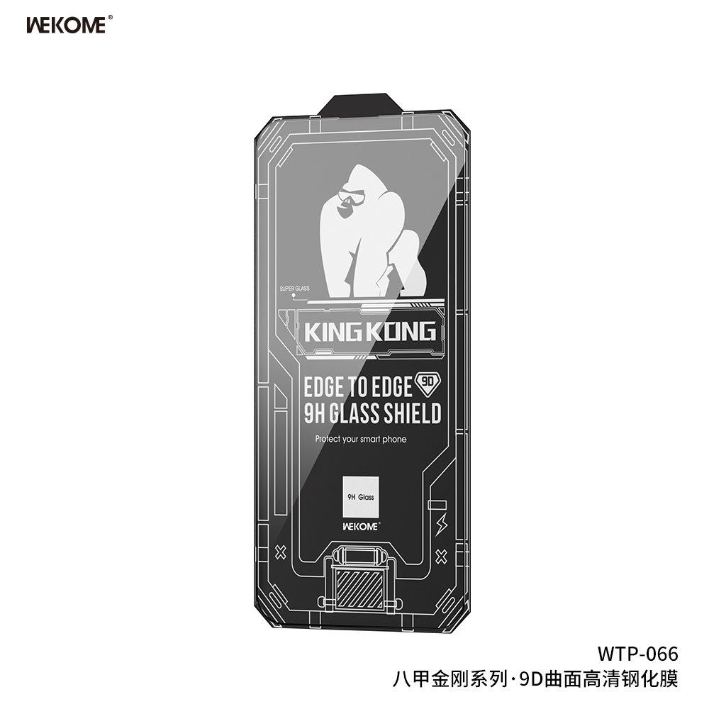 Kính cường lực KINGKONG WEKOME Thiết kế mới nhất - Chất lượng cải tiến - Có màng bảo vệ loai WTP- 066 - Hộp sắt Full Box HÀNG NHẬP KHẨU