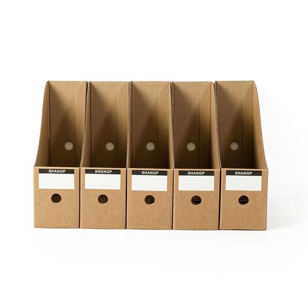 Combo 10 Kệ Sách Để Bàn, Giá Sách Để Bàn, Giá Chia Ngăn Sách, Kệ Tài Liệu 1 Ngăn Giấy Carton Có Thể Gấp Gọn Tặng Kèm 10 Nhãn Dán Phân Loại