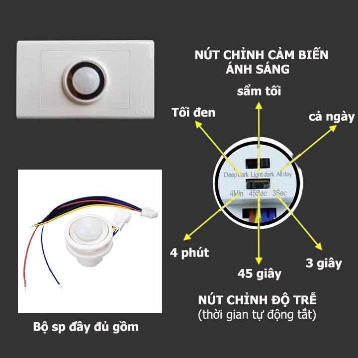 Công tắc cảm ứng chuyển động hồng ngoại DC1, công tắc cảm biến chuyển động hồng ngoại tự động bật đèn khi có người đi qua