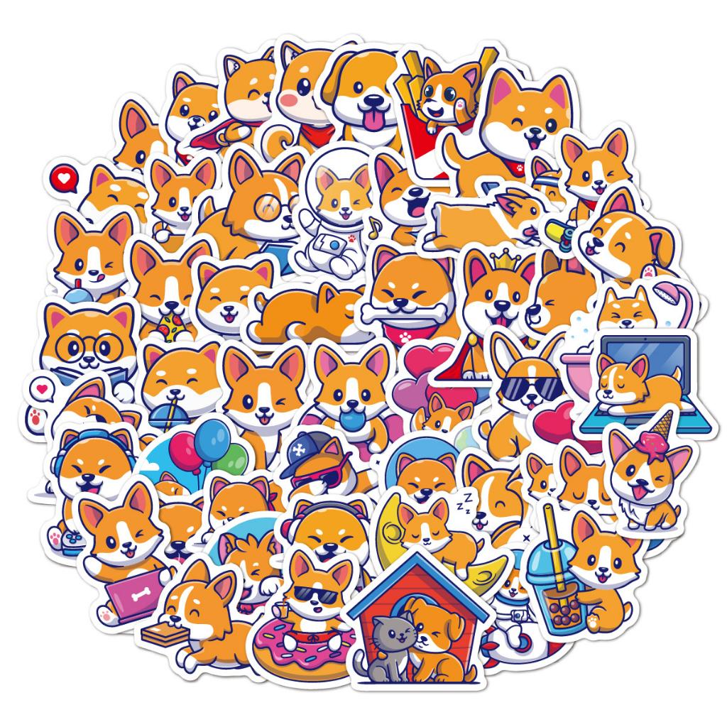 Mua Sticker chó corgi chibi hoạt hình cute trang trí mũ bảo hiểm, guitar,  ukulele, điện thoại, sổ tay, laptop-mẫu S89 - 1 cái bất kỳ,Thường tại  LazyBox Accessories | Tiki