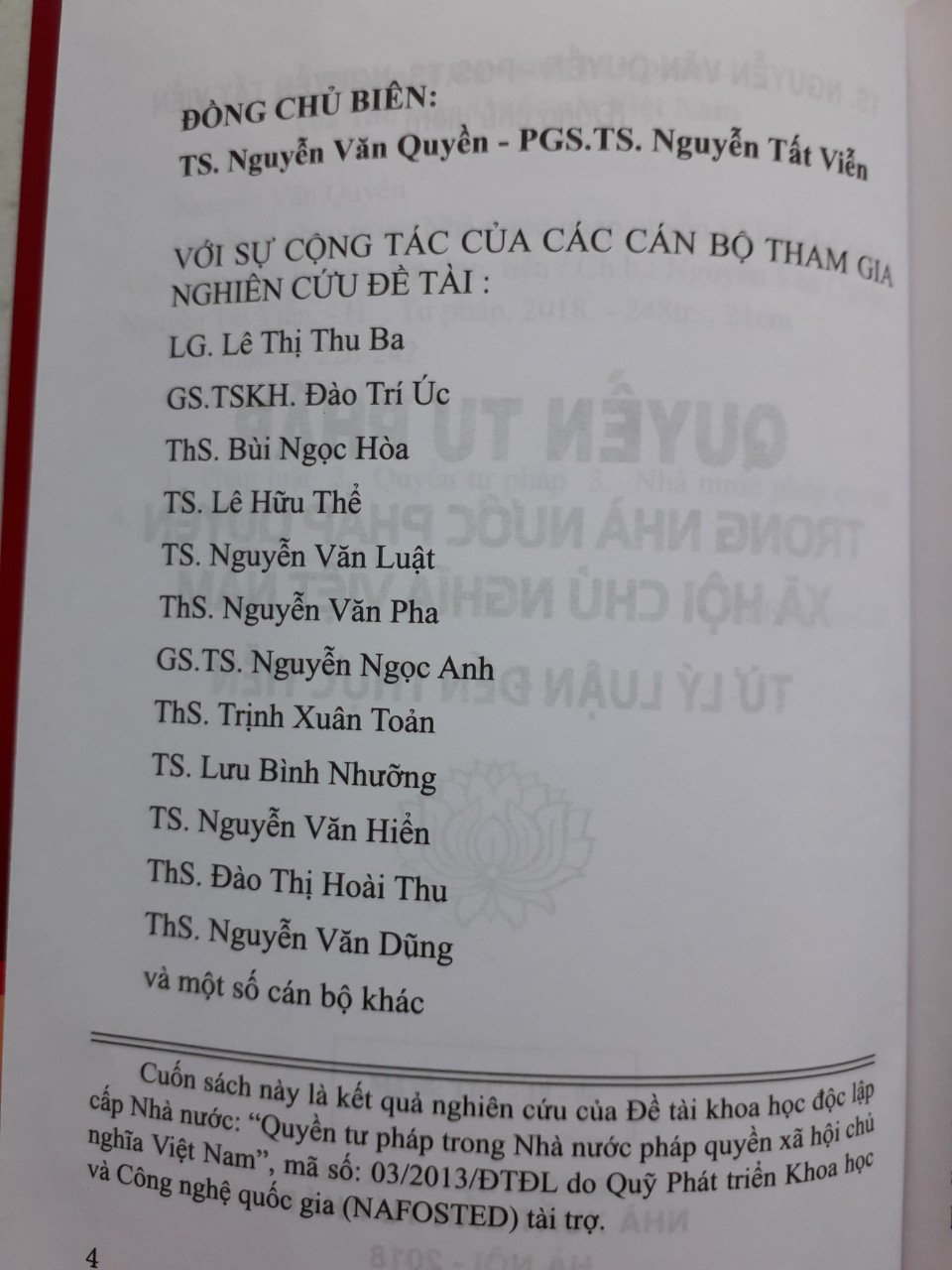 Quyền Tư Pháp Trong Nhà Nước Pháp Quyền Xã Hội Chủ Nghĩa Việt Nam Từ Lý Luận Đến Thực Tiễn