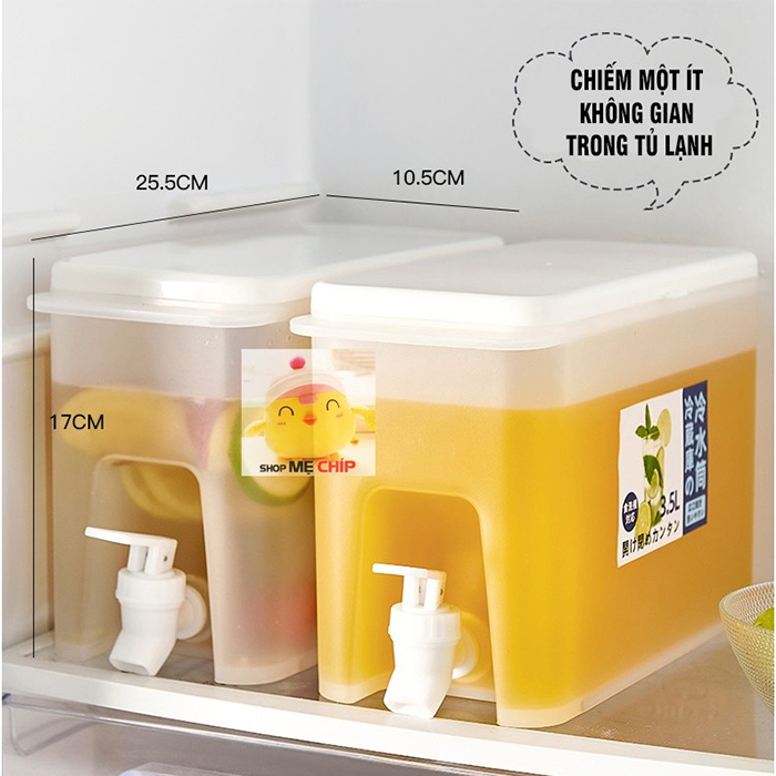 Bình Đựng Nước Có Vòi 3,5L Để Trong Tủ Lạnh, Tiện Lợi Đa Năng