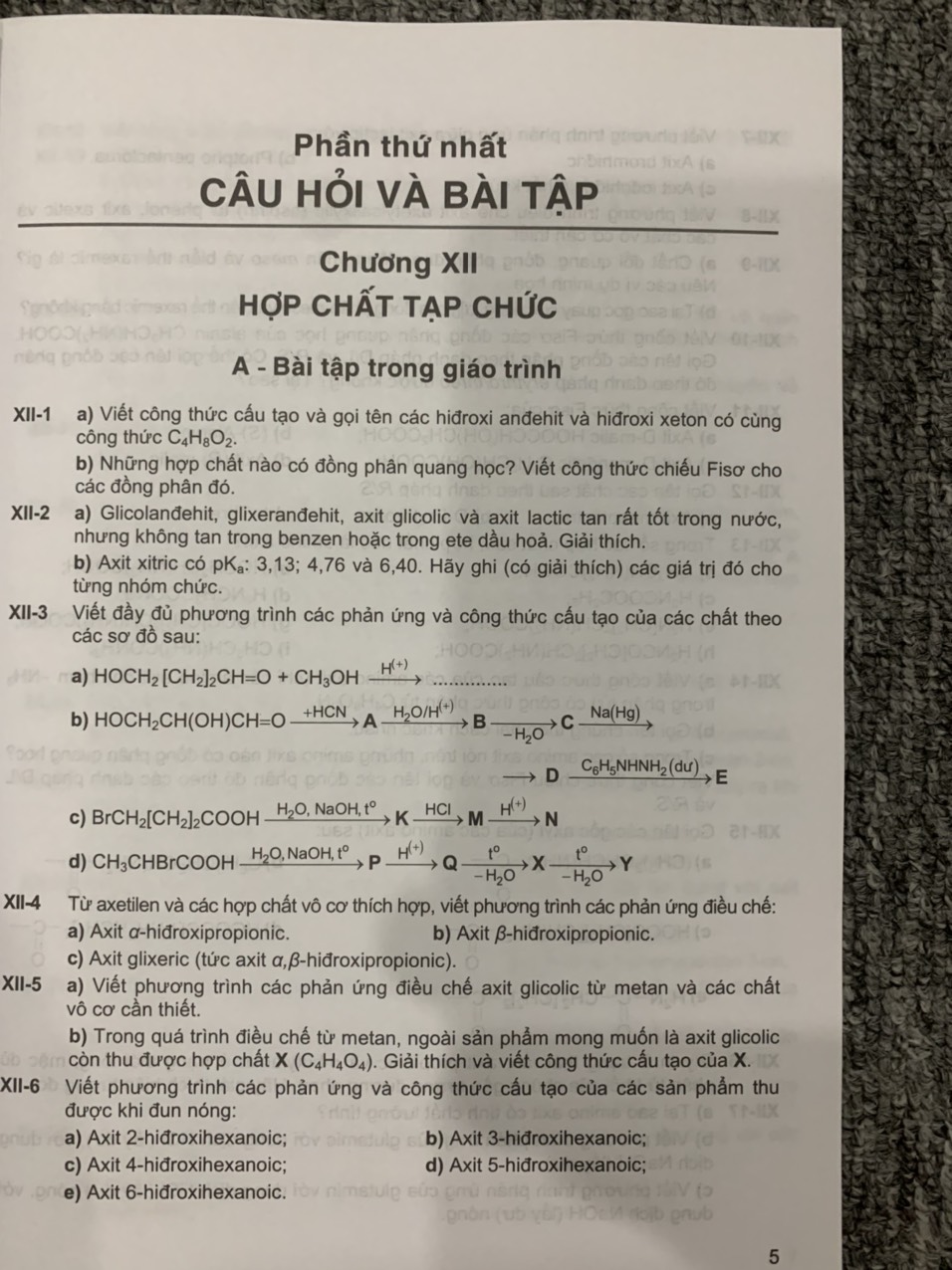 Sách - Câu hỏi và Bài tập Cơ sở Hoá học Hữu cơ Tập 3