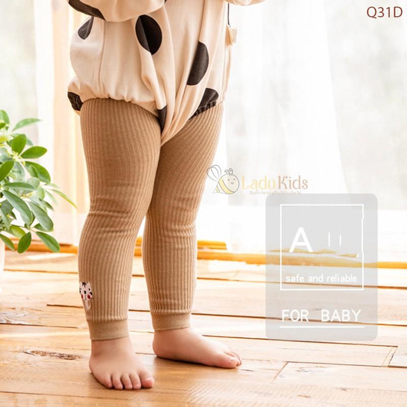 Quần Legging Thêu Hình Thú BÉ TRAI &amp; BÉ GÁI - Q31 (6-17kg