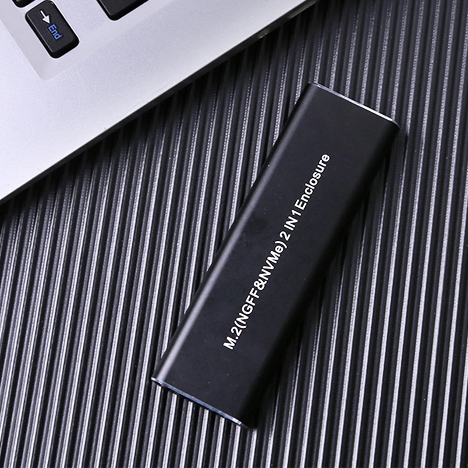 M.2 NVME SSD SATA Enclosure Adapter USB C Case Dual Protocol