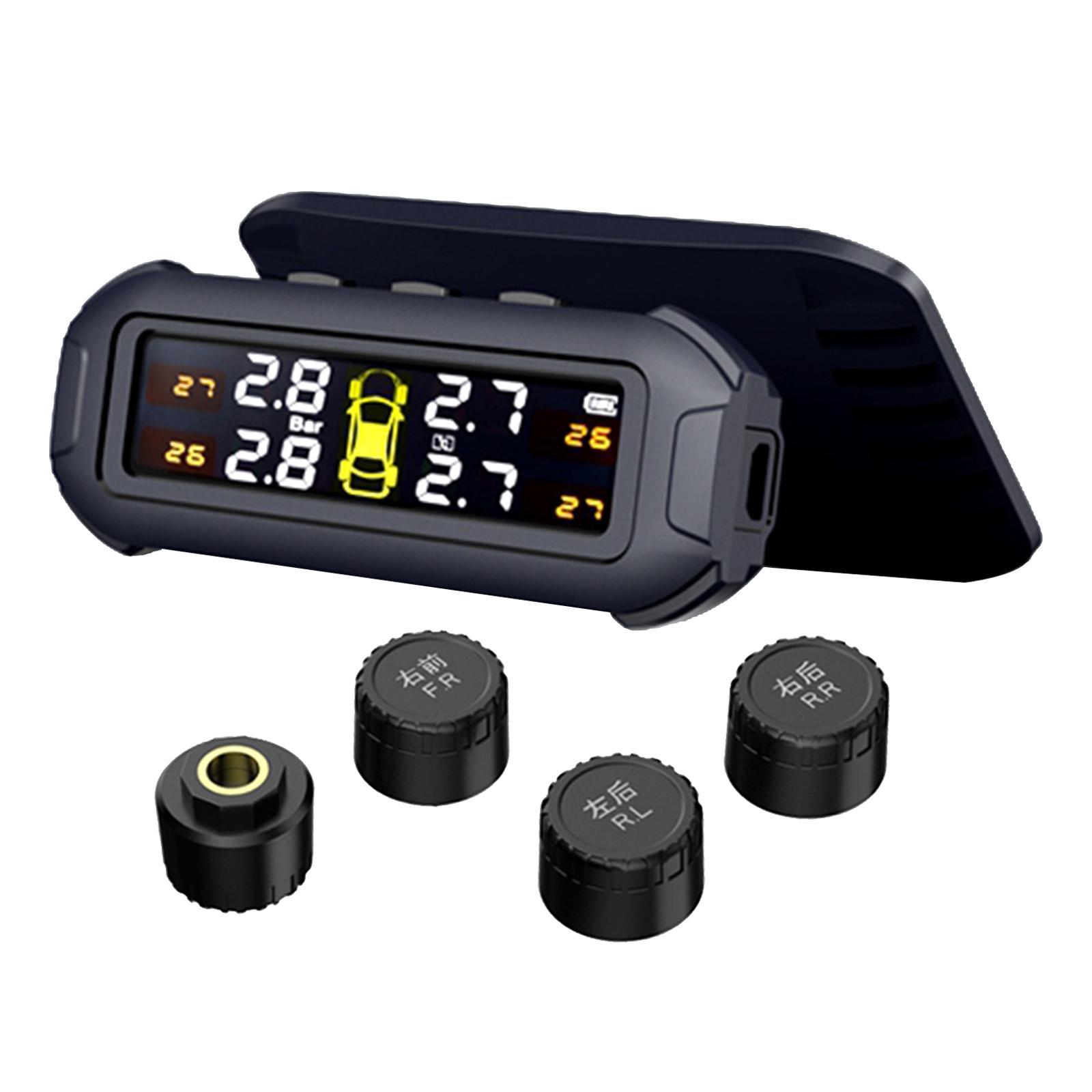 TPMS LCD Wireless Car Tire Pressure Monitoring System with External Sensors Kit