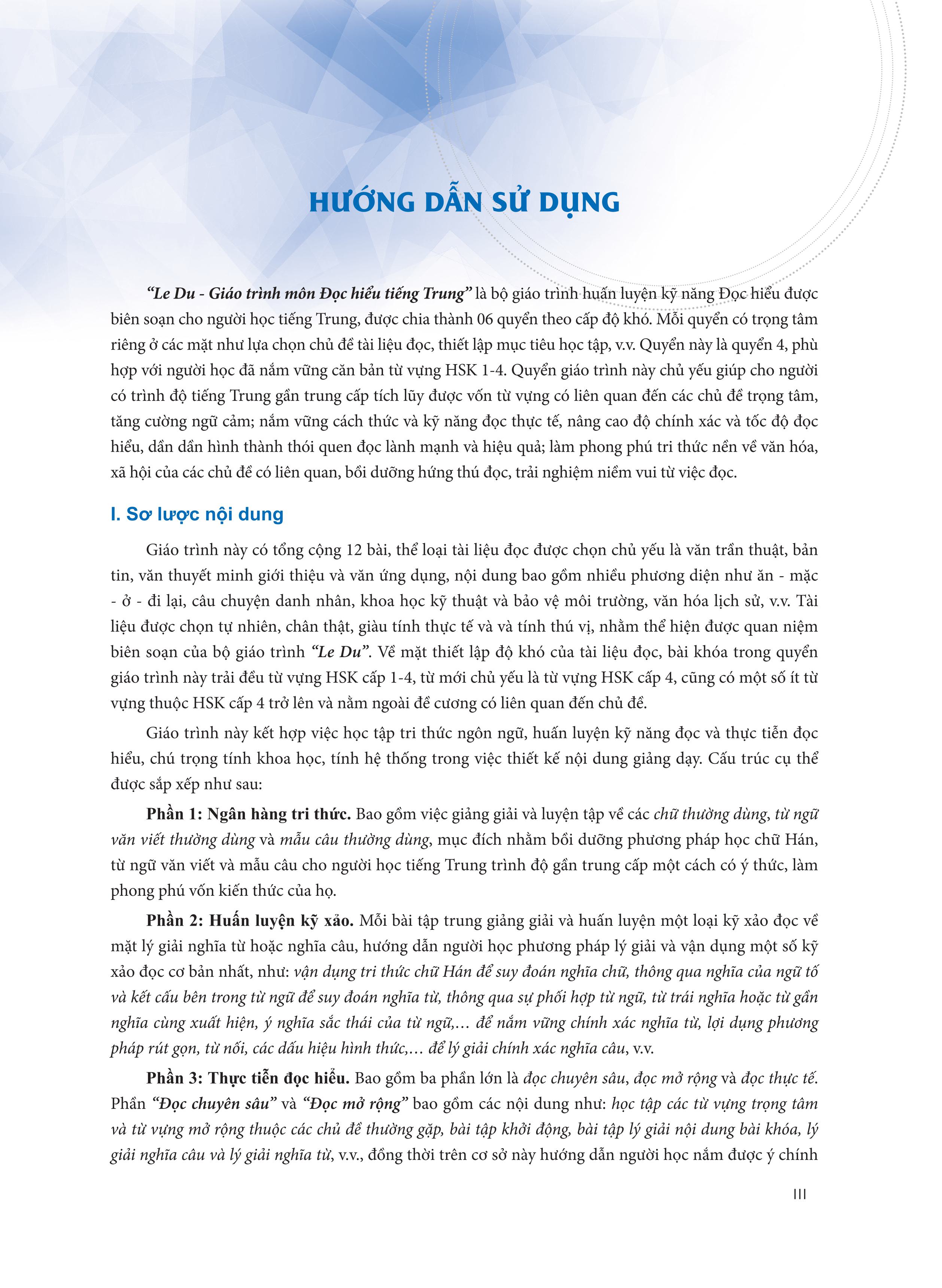 LeDu 4 - Giáo Trình Môn Đọc Hiểu Tiếng Trung - Tập 4