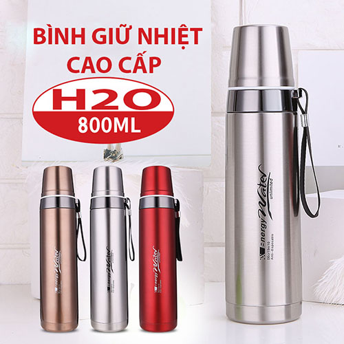 BÌNH GIỮ NHIỆT H2O INOX 800ML