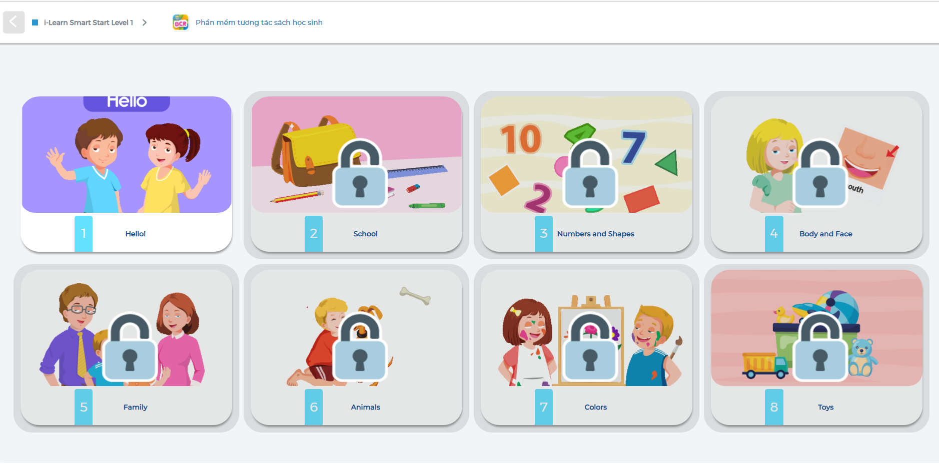 Hình ảnh [APP] i-Learn Smart Start Level 1 - Ứng dụng phần mềm tương tác sách học sinh