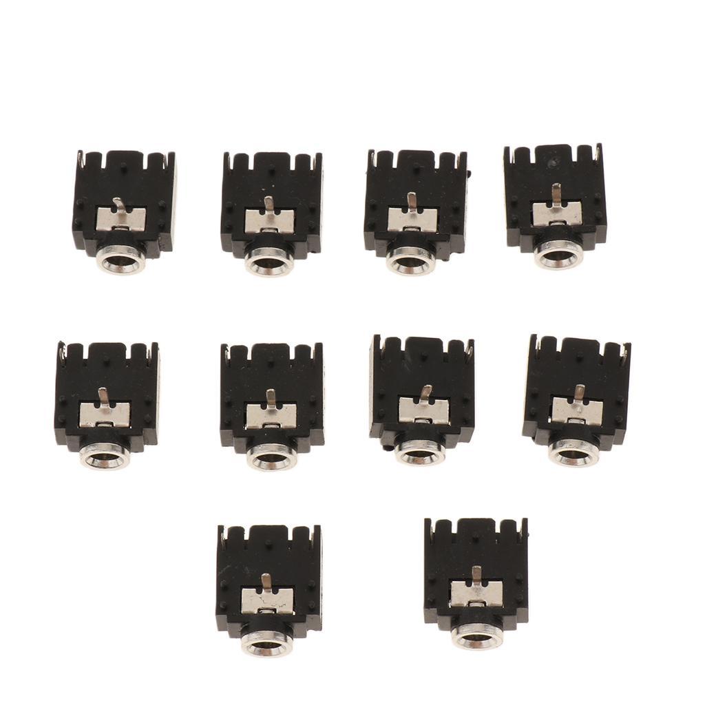 10Piece Headphone Audio Socket Connector 3-Pin .5mm 1/8inch Jack