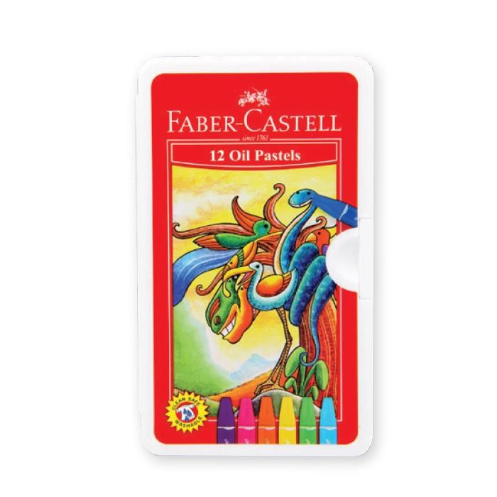 Bút sáp dầu lục giác 12 màu - 12 oil Pastels - Bút sáp Faber Castell